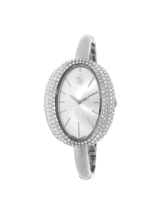 NWT Swarovski Imber Quartz Crystal Silver Dial Ladies Watch