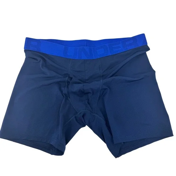 Under Armour Men Tech‎ Boxer Briefs Navy Blue Size LG