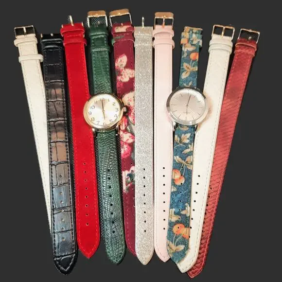 Mixit Interchangeable Watches Set of Two Womens Gold Silver Tone New Batteries