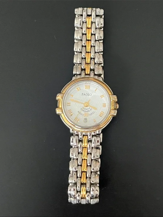 Paolo Gucci Women's Two-Tone Link Bracelet Watch in Silver and Gold