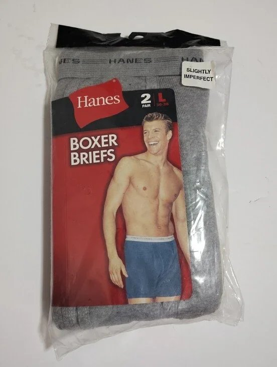 Hanes Vintage (2003) 2-pk Men's Boxer Briefs Size L 36-38