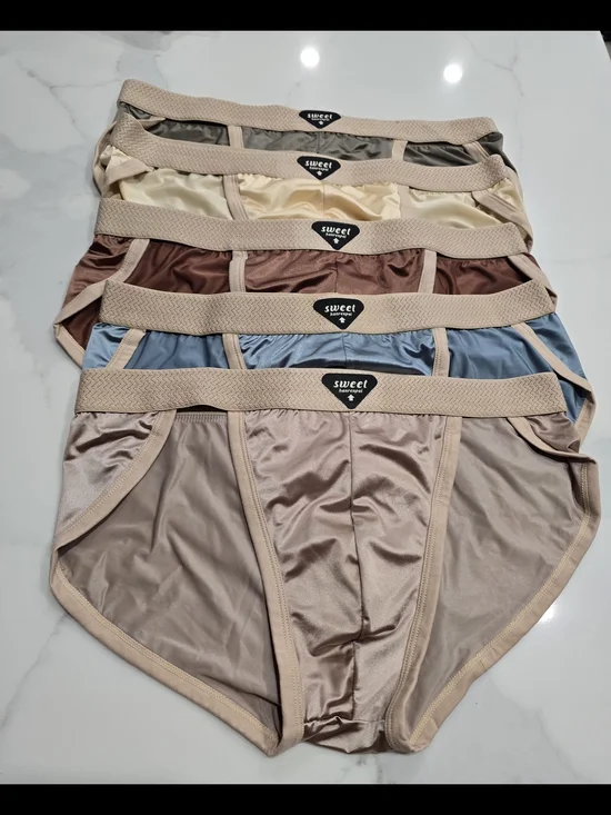 New Men Sweet Hanrenpai Briefs Underwear Set of 5 Pack Silky Smooth Stretch 2XL