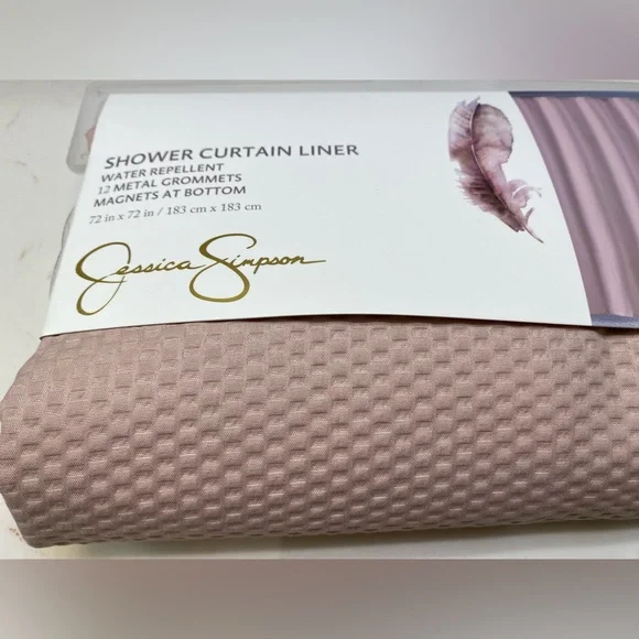 Jessica Simpson ❤️Shower Curtain Liner water repellent Moss Pink New
