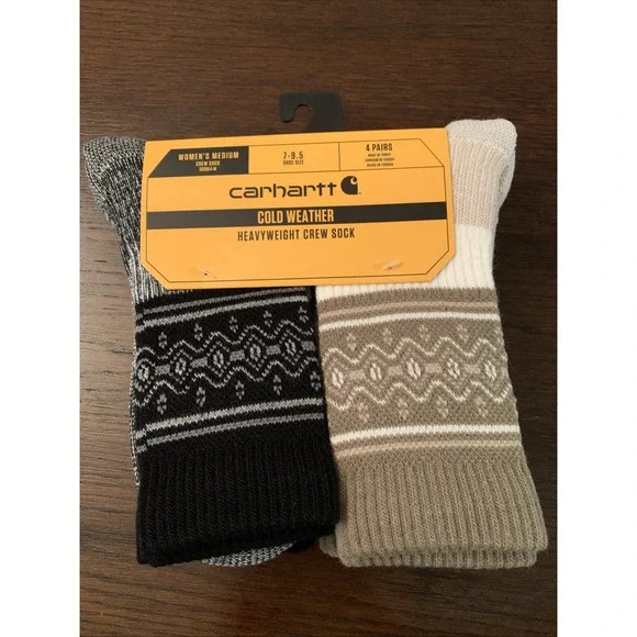 Carhart Cold Weather Heavyweight Crew Socks M 7-9.5 NEW ‎ - 4 Pairs Women's