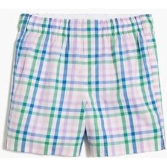 J. Crew Mens Set of 2 Plaid Boxer Shorts S 100%‎ Cotton Casual Loungewear NEW