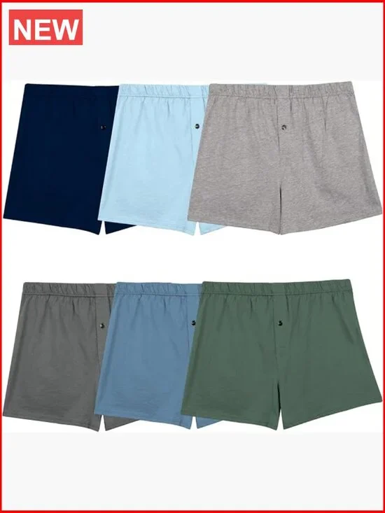 6-Pack Relaxed Fit Moisture Wicking Knit Boxers