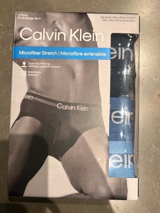 Calvin Klein microfiber stretch plus Men Hip Brief 3-pack multicolor dark