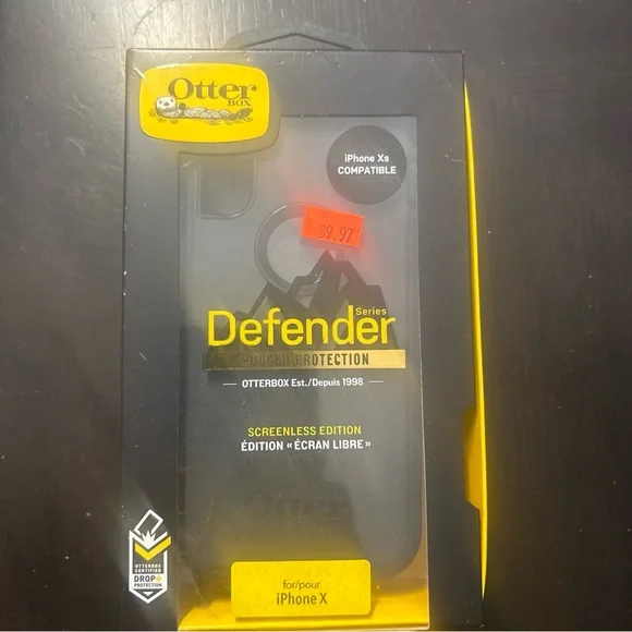 OtterBox Defender Series iPhone X Case - Black and Yellow