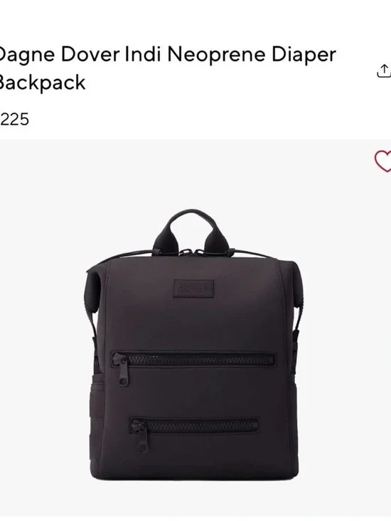 Dagne Dover Black Indi Neoprene Backpack Small