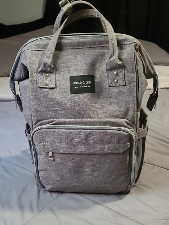 Gray Backpack Diaper Bag