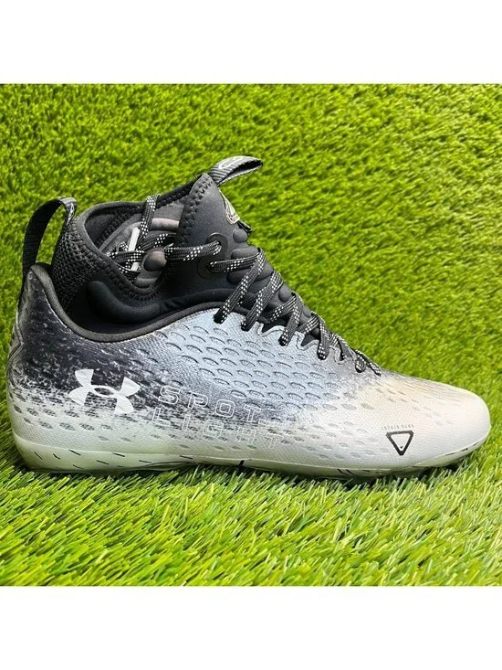 Under Armour Spotlight Lux MC 2.0 Mens Size 10.5 Black White Football Cleats