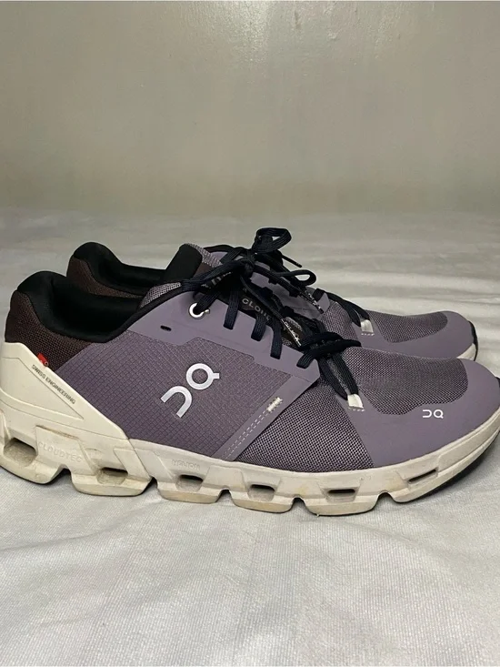 On Cloudflyer 4 Men Running Shoes Size 12 Purple Shark Pearl Stability 71.98094