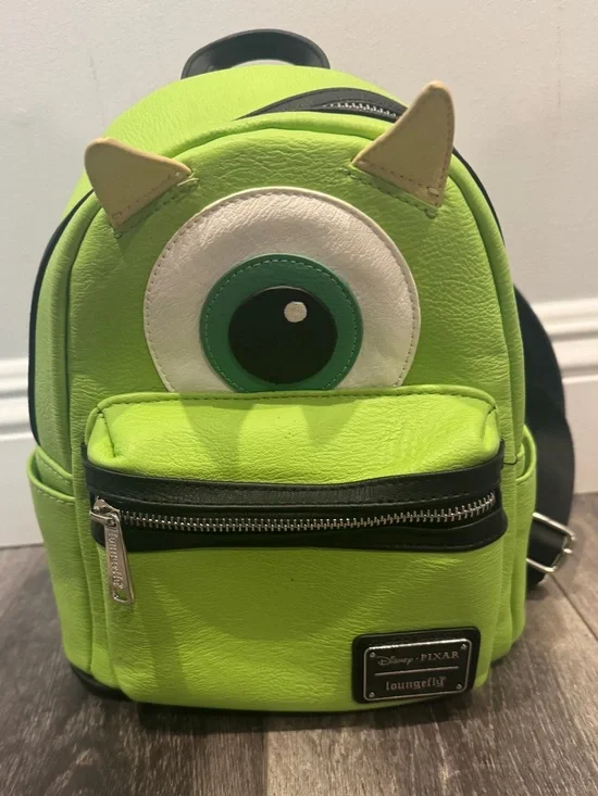 Loungefly Disney Pixar Mike Wazowski Green Mini Backpack