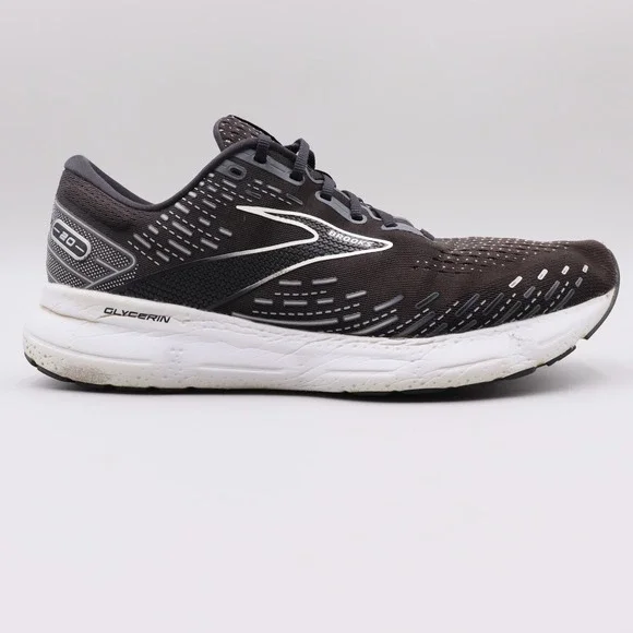 Brooks Glycerin 20 Mens Size 14D US Black White Running Shoes 1103821D059