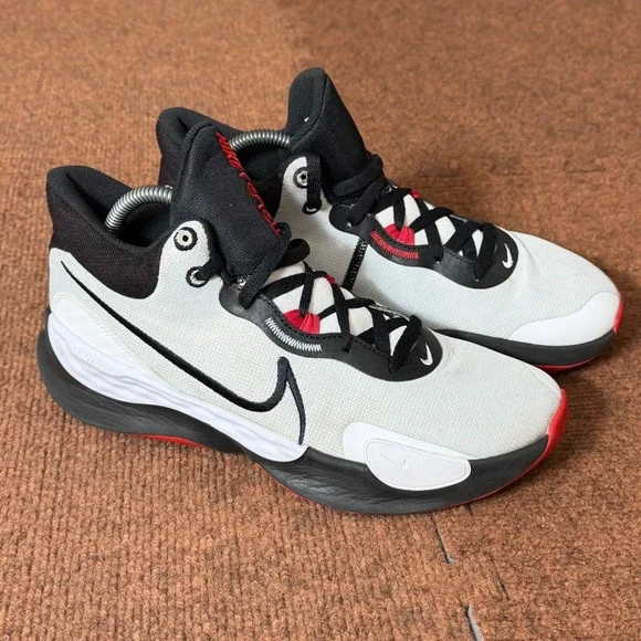 Nike‎ Renew Elevate 3 Mens Basketball Shoes White Black Red DD9304-100 Size 9