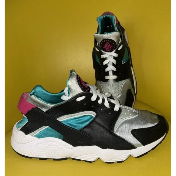 Nike Air Huarache Black Pink South Beach Men Size 12 Running Shoe DD1068 -004