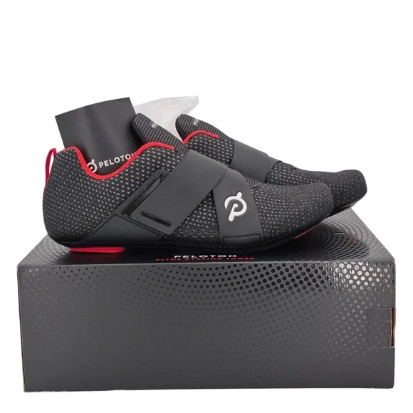Peloton Altos Cycling Bike Shoes with Cleats Men's Size 11 Black & Red Unisex