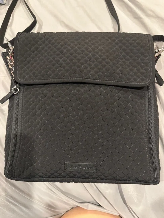 Vera Bradley Quilted Black Messenger Crossbody