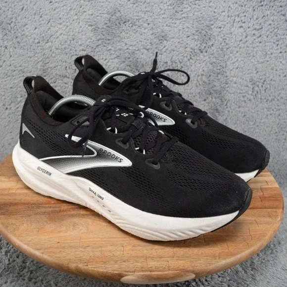 Size 12 D - Men's - Brooks Glycerin GTS 22 Black Grey White Sole