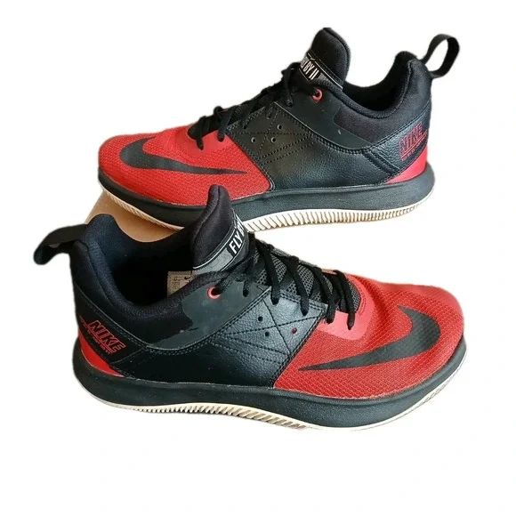 Nike Fly By II Mens Basketball Shoes Red‎ Black Low Top Sneakers CU3503-600