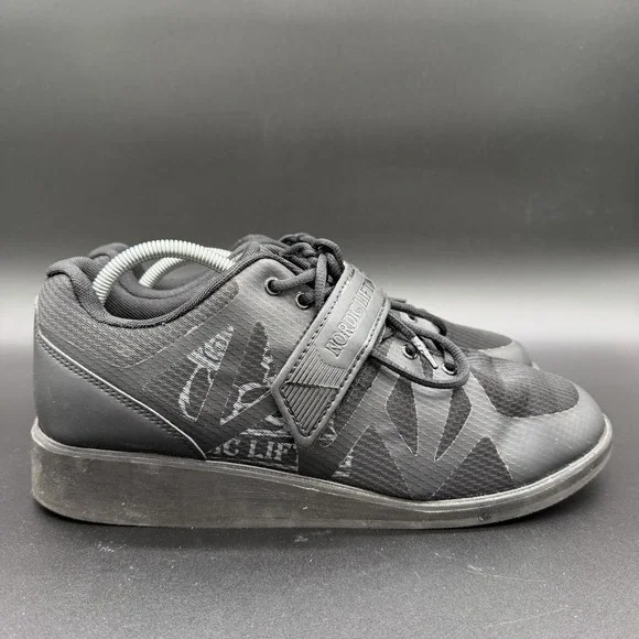Nordic Lifting MEGIN Black Powerlifting Shoes Men's Size 12  No Box