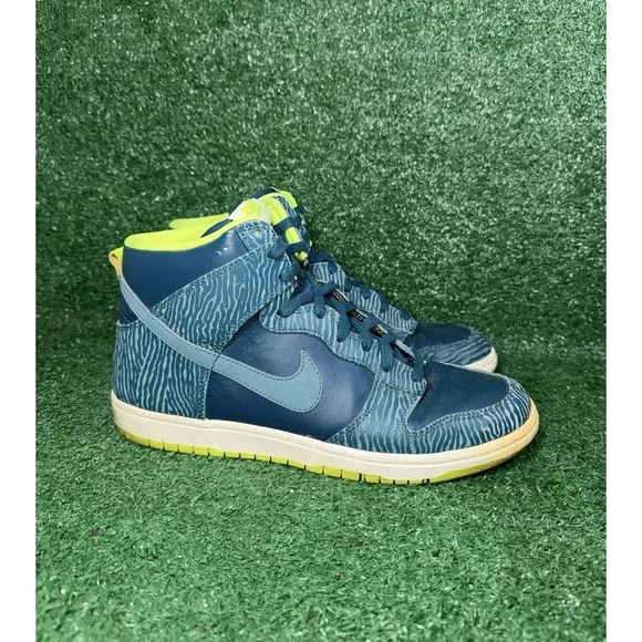 Nike Dunk‎ High Mens 10 Womens 11.5 Blue Skate Shoes Athletic Casual Sneakers