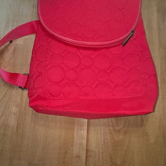 Thirty-One Quilted Circle Pink Backpack Crossbody Bag Adjustable Strap New