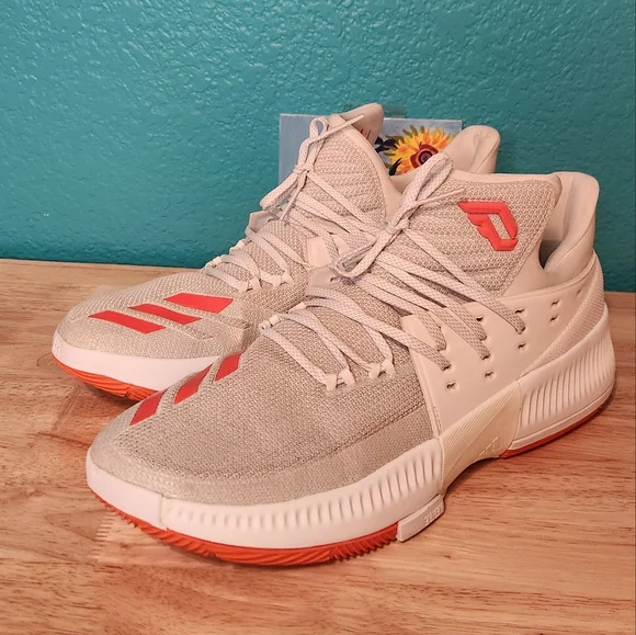 Adidas Dame 3 Damian Lillard Men's Basketball‎ Shoes Concrete/Red/White, Size 14