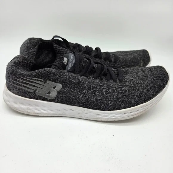 New Balance Fresh Foam Zante Solas Mens 10 Black Grey Knit Running Shoes MZANSBB