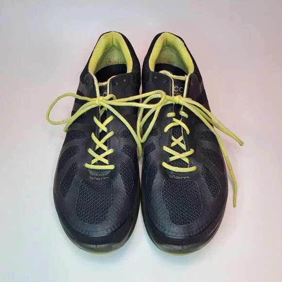 ECCO Biom Natural‎ Motion Running Shoes Black Yellow Mens Size 40 EU