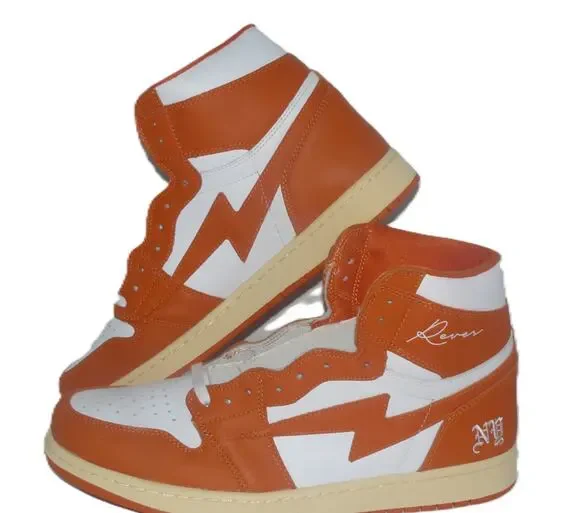 Reves Paris Air Kiy 85 High NY Edition White Orange Sneakers Mens Sz 14 NWT