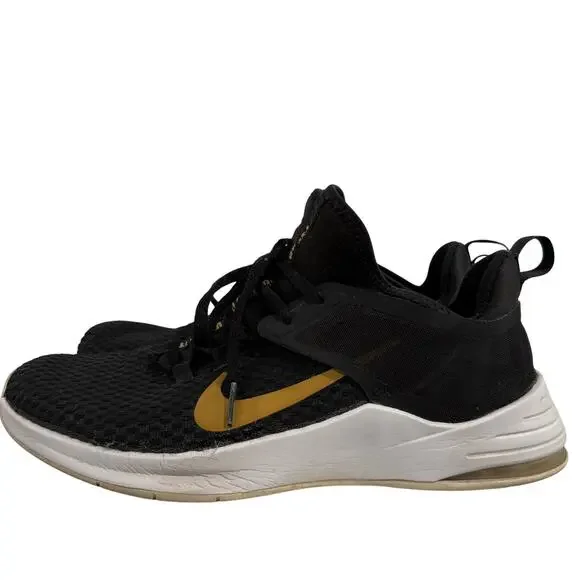 Nike Air Max Bella TR 2 Womens Size 10 Black Gold Training Sneakers AQ7492