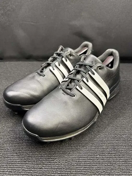 Adidas Tour360 24 Men's Spiked Golf Shoes - Core Black/Cloud White