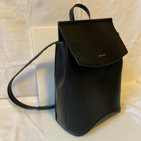 Pixie Mood Black Faux Leather Backpack