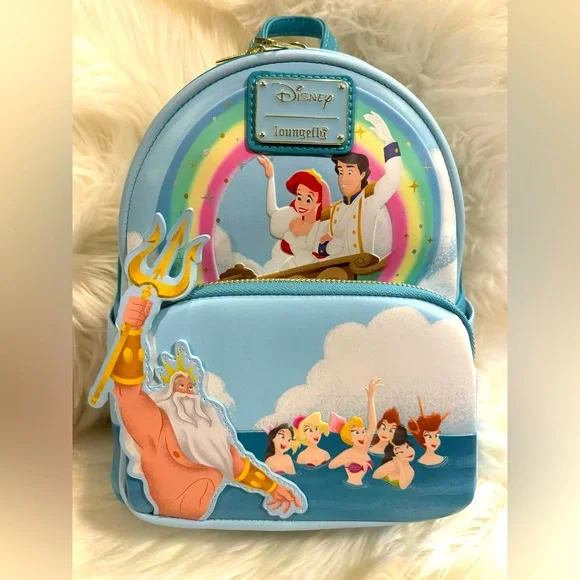 The Little Mermaid Wedding Scene Loungefly Backpack NWT