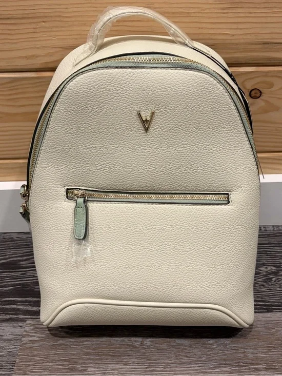 Vanessa Williams Bone color backpack purse, mint interior.