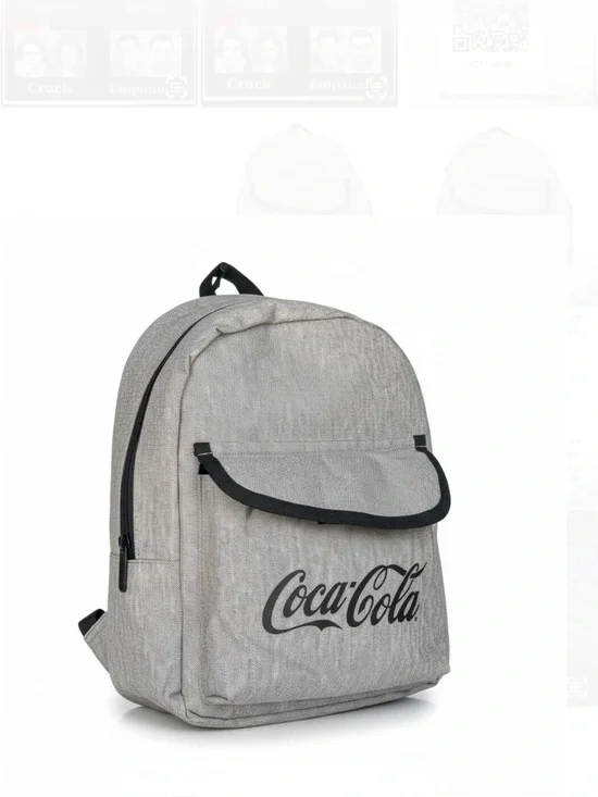 Coca-Cola Gray Backpack Insulated Interior NWT Promotional Travel Bag