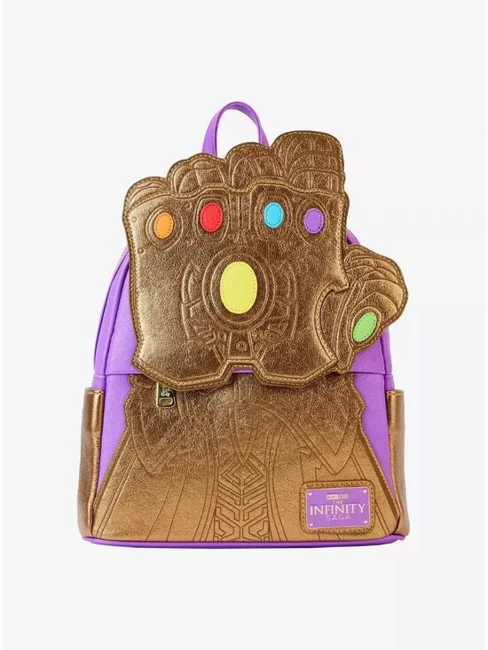 Hard Tag Loungefly Marvel Infinity Saga Thanos Gauntlet Mini Backpack NWT