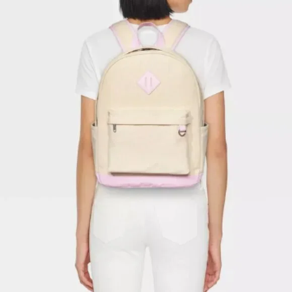 Wild Fable Collegiate Dome Backpack - Stylish & Functional School Bag Pink