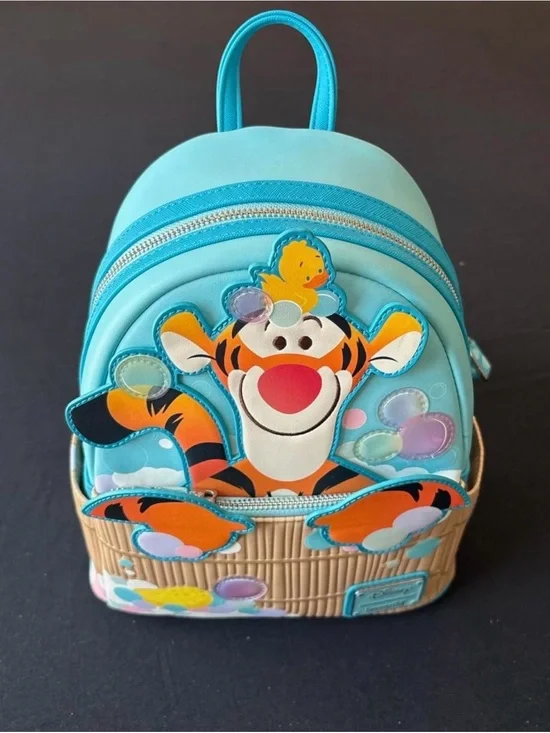 NWT Loungefly Tigger bath time Mini Backpack with Orange Accents