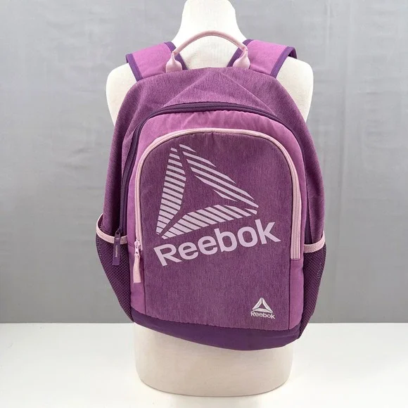 Reebok Girls Purple‎ Backpack Daypack Book Bag School Travel
