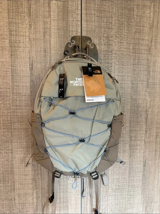 The North Face Women’s Borealis Backpack - Sage Green with Brown Accents