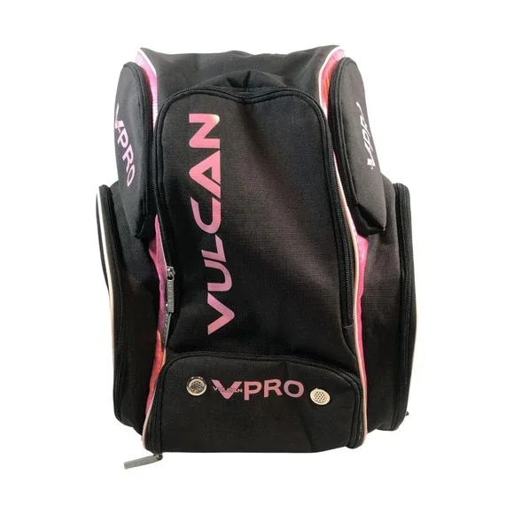 Vulcan VPRO Pickleball Backpack Black Pink Thermal Paddle Pocket Fence Hook