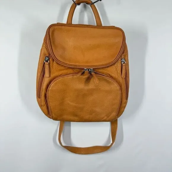 Osgoode Marley convertible backpack Crossbody Pumpkin Color leather bag ￼13x11