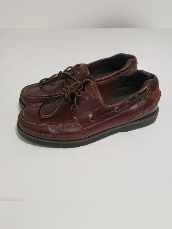 Sperry Top-Sider Lanyard 2-Eye Boat Shoes Brown Leather Men’s 11M 0578633 Kept..