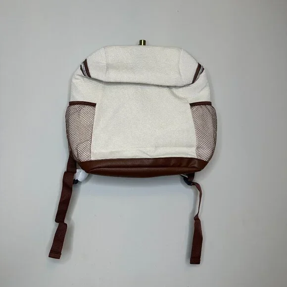 NEW DSW BACKPACK Cooler Workout Gym School Bag WEEKENDER Cream Brown Side Pocket