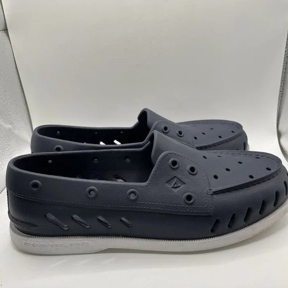 Sperry Men's 10 Topsiders Rubber Navy