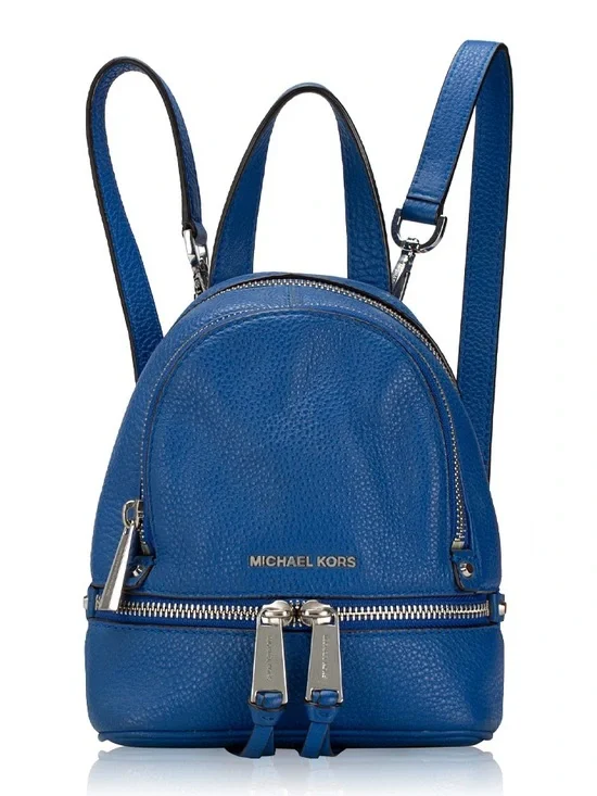 Michael Kors Royal Blue Like new Pebbled Leather Mini Backpack convertible