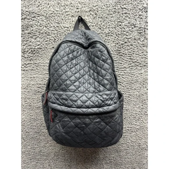 Mz Wallace New York Quilted Metro Laptop School Travel Backpack‎ Black Unisex