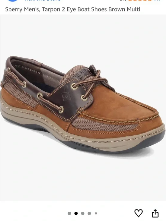 Sperry Men's Two-Tone Brown/Tan Tarpon 2-Eye Boat Shoe